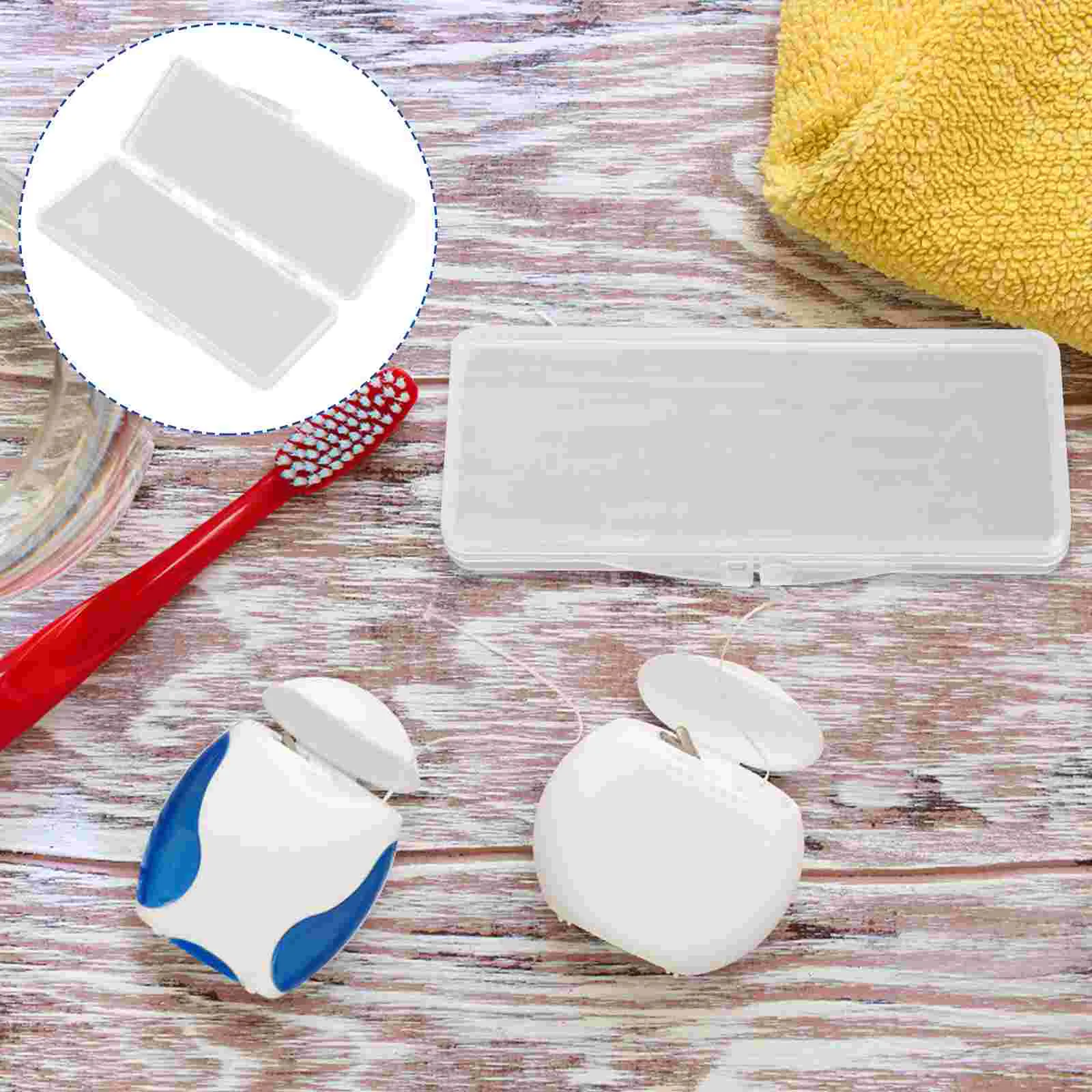 

Toothpick Box Holder Dispenser Toothpicks Casefloss Sticks Teeth Cleaningstorage Organizer Outdoor Travel