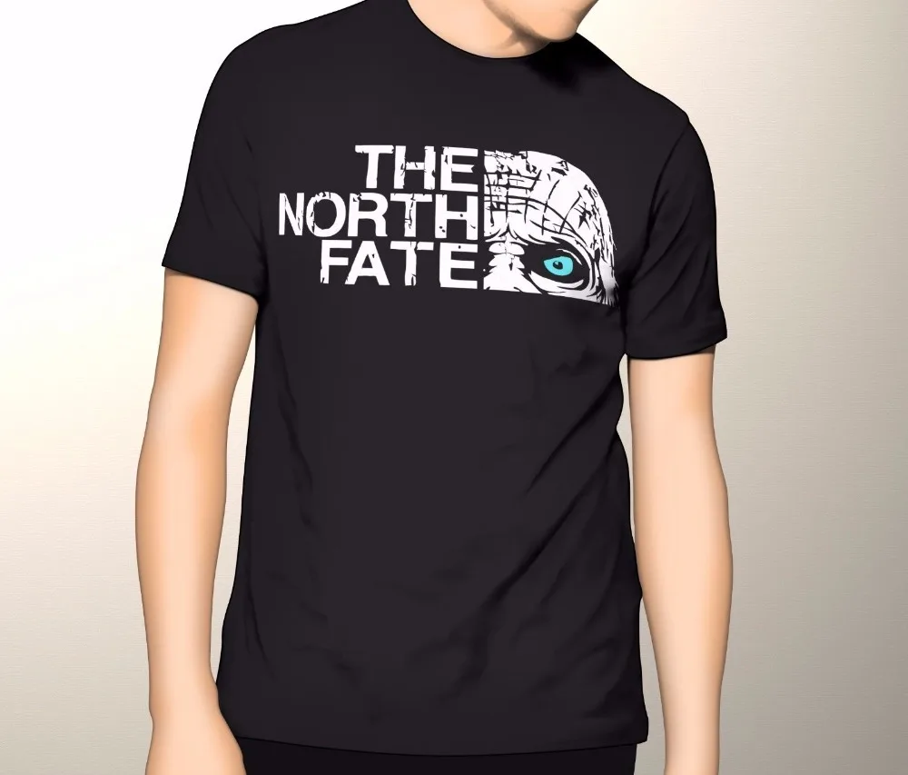 

Брендовая одежда, летняя повседневная дизайнерская цветная Высококачественная Белая футболка Walker The North Fate Make с цифровой печатью
