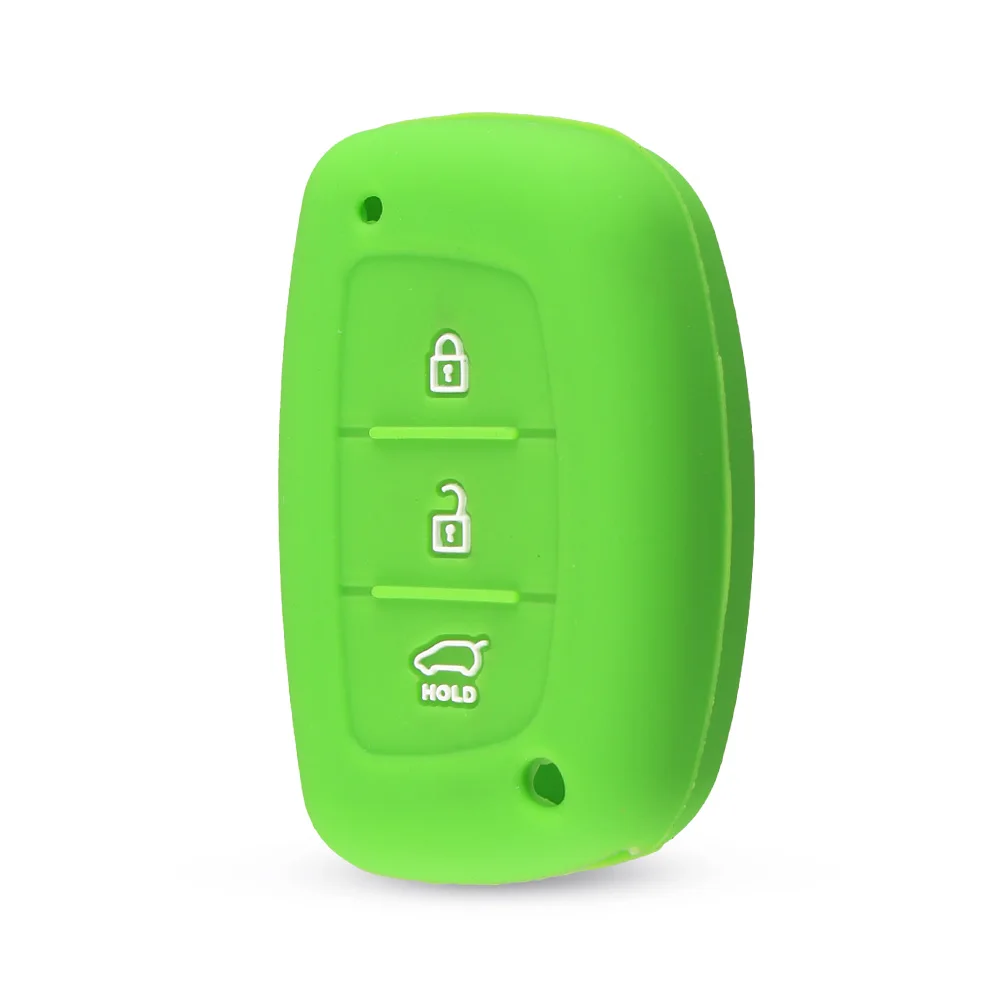 Силиконовый чехол KEYYOU для автомобильного ключа с 3 кнопками Hyundai IX25 IX35 IX45 Solaris Elantra