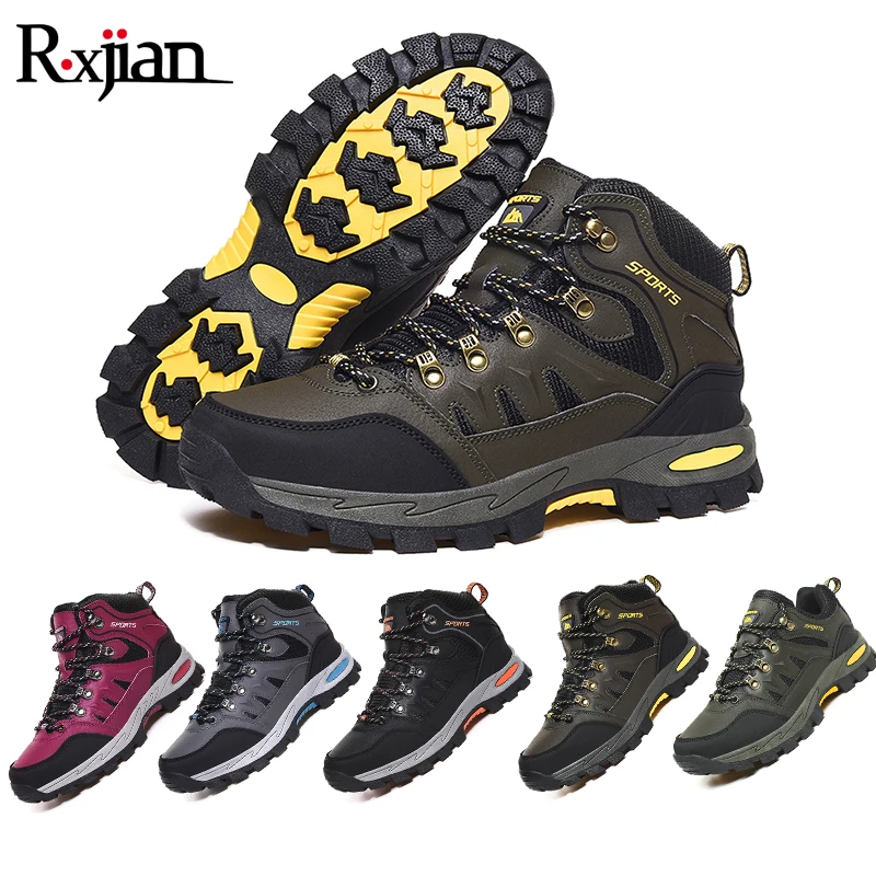 

R, XJIAN, для влюбленных, Осень-зима, обувь для скалолазания, спортивные водонепроницаемые и теплые уличные ботильоны для мужчин и женщин