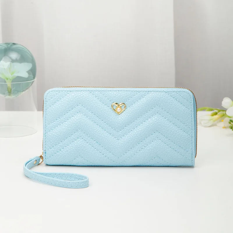

New 2022 Trend Fashion Luxury Leather Wallets Women Long Zipper Coin Purses Clutch Wallet Female Money Credit Card Holder