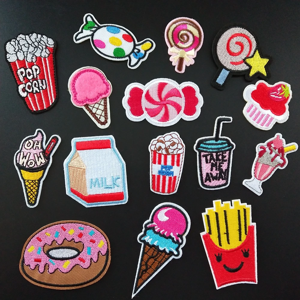 30 стилей яркие патчи с мороженым детские наклейки сделай сам наклейка утюгом