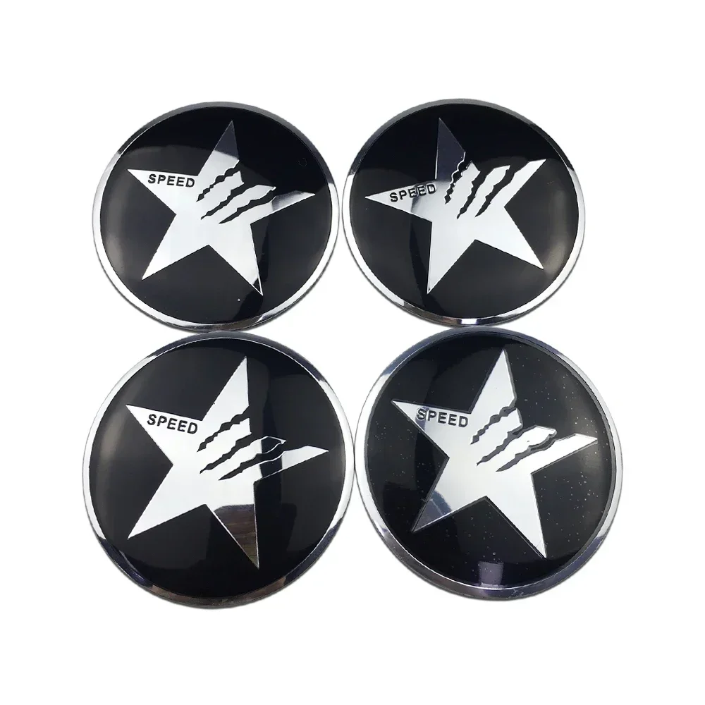 4 шт. 56 мм звездный логотип легкосплавные наклейки на ступицу колеса автомобиля