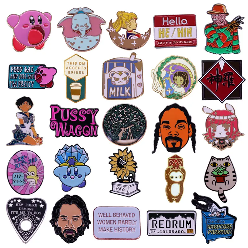 

Эмалированная брошь на лацкан для рюкзака или джинсы