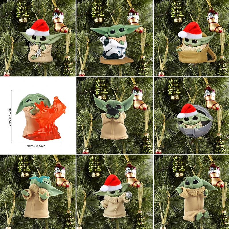 

Новый кулон в виде рождественской елки Disney Yoda, подвесное украшение для дома, праздничные украшения, Рождественская кукла, украшение для дет...