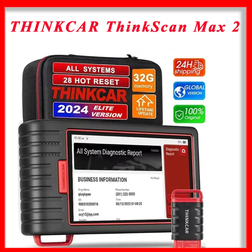 Оригинальный Thinkcar ThinkScan Max 2 полная система 12 В автомобильный диагностический