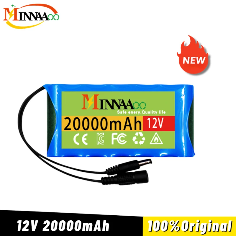 

2023 New Original Rechargeable Battery 12V 30000mah Lithium Battery Pack Capacity DC 12.6V 30Ah CCTV Camera Monitor with Charger