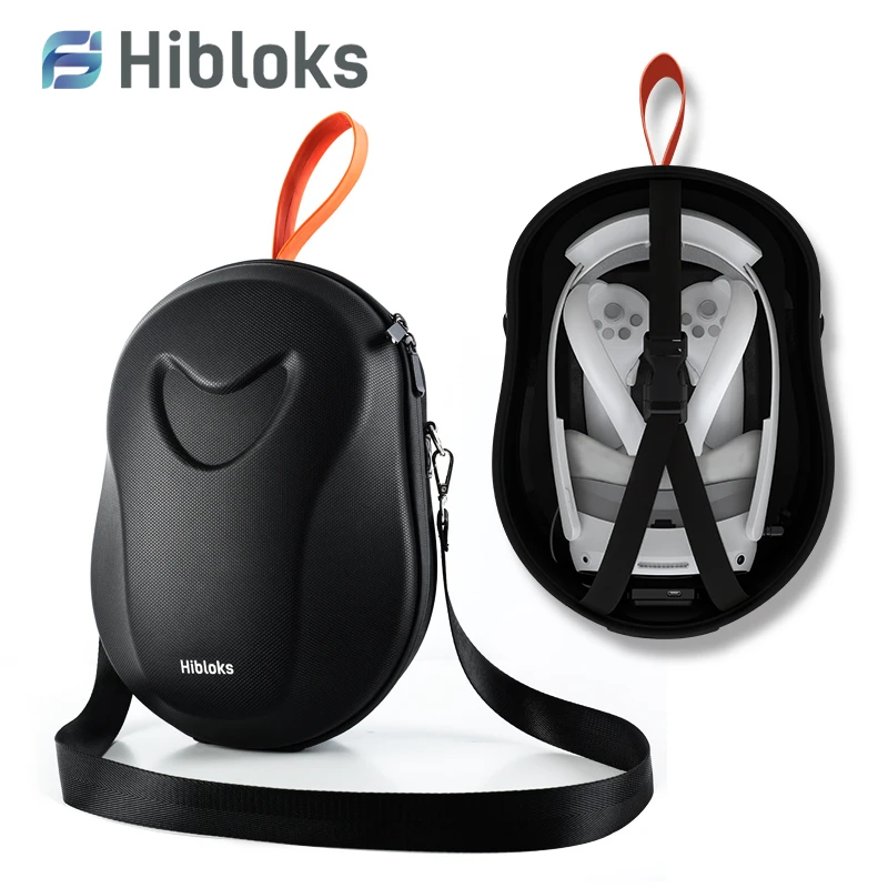 

Hibloks VR Storage Bag for Pico 4/ Pico 4 Pro Accessories Travel Carrying Case VR Hard Storage Portable Bag With Charging Socket