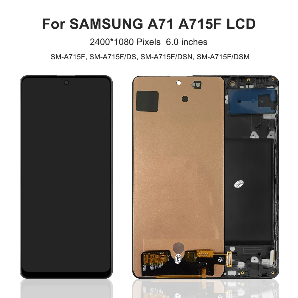 

6.7'' Screen For Samsung Galaxy A71 Lcd Display Touch Screen Digitizer Assembly With Frame For Samsung A715 A715F A715W A715X