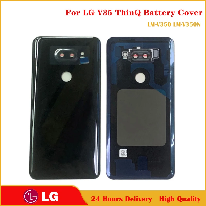 

6.0" Battery Case Cover Rear Door Housing Back Cover For LG V35 ThinQ LMV350 Battery Cover with Camera Lens Logo