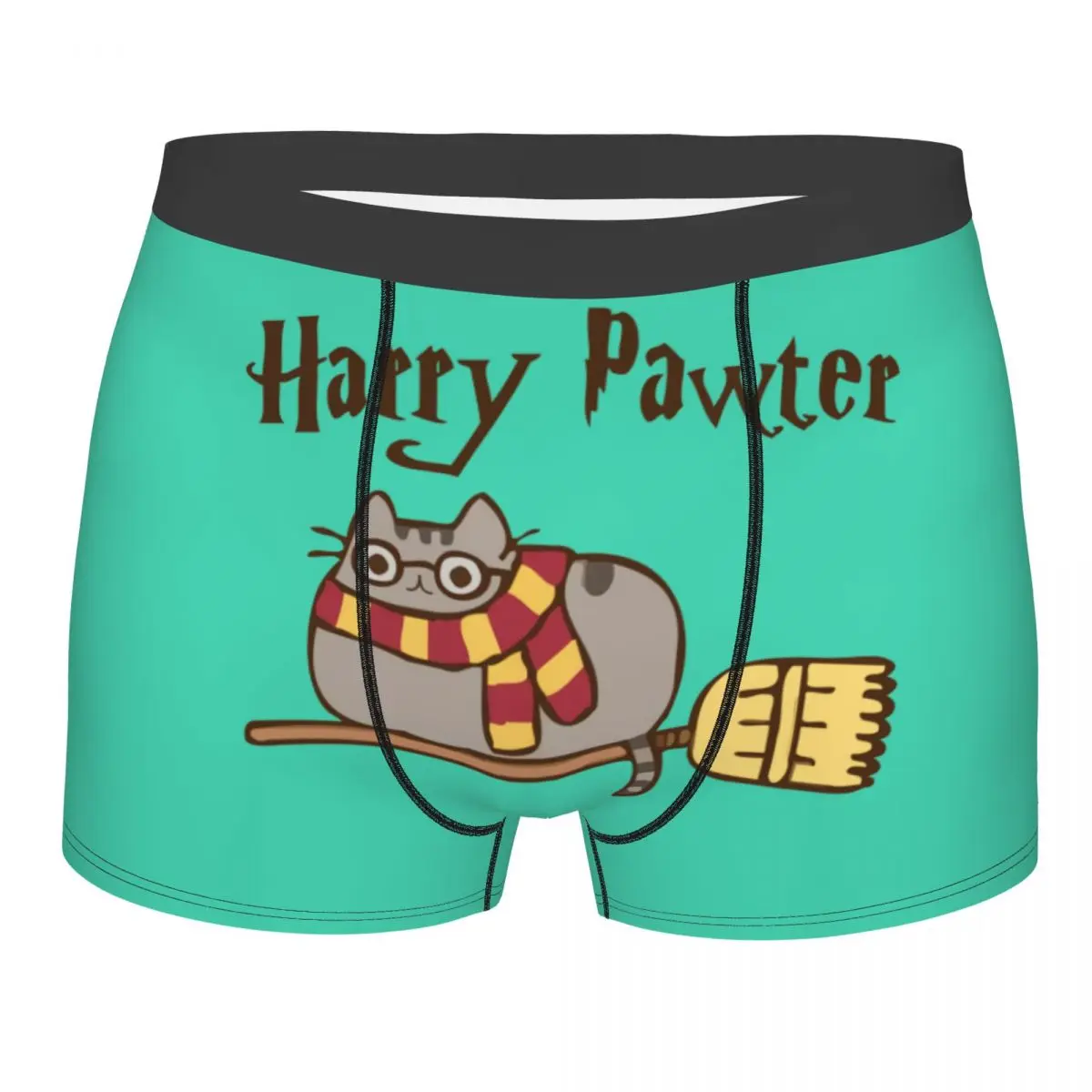 Шорты-боксеры Happy Pawter Pusheens Cat на заказ для Homme нижнее белье с 3D принтом Catroon трусы