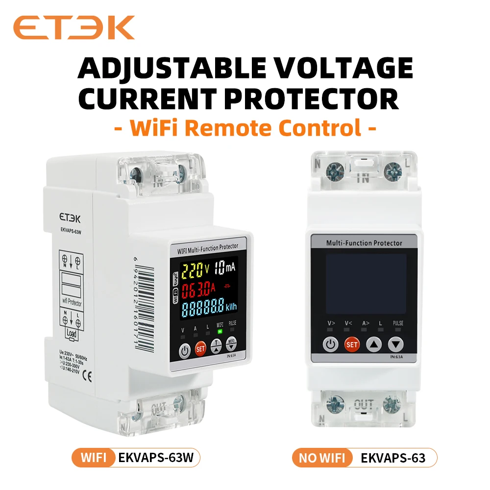 

Электр. счетчик энергии ETEK EKVAPS 63A 110V/220V 2P
