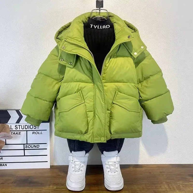 

Children's Korean Down Cotton Parkas Baby Cotton-padded Coat Boys Clothing Kids Winter Jacket for Boy Warm Thick Girls Outerwear