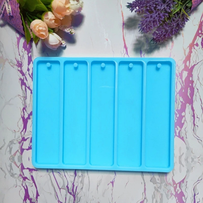 

Форма для длинной Подвески ручной работы из смолы, антипригарная прямоугольная силиконовая форма, форма для литья из смолы для украшения бр...