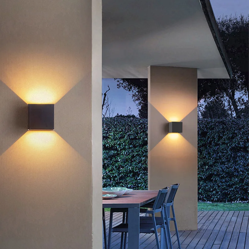 Led Wall Lamp Outdoor Modern Outdoor Wall Light Home Waterproof Balcony Corridor Double Hotel Decoration 24W Ajustable