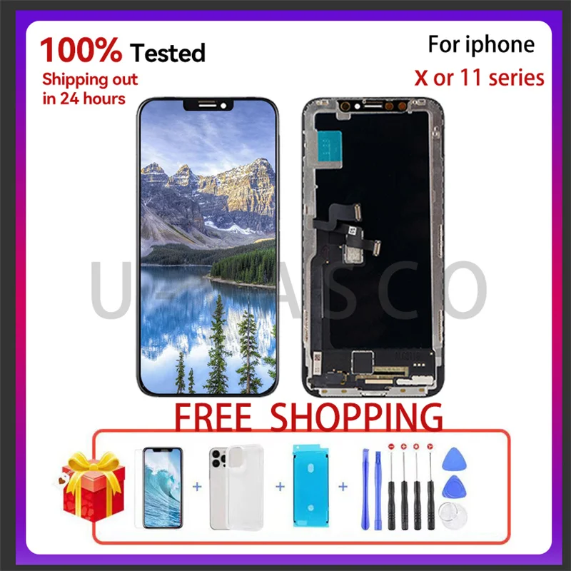 LCD Screen For iPhone 11 Pro XR XS XS MAX With LCD Touch Screen Digitzer assembly Replace 100% Test Good and No Dead Pixel+Gifts