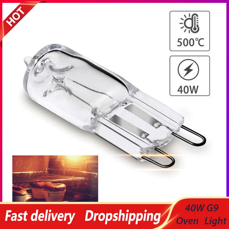 

New 40W G9 Oven Light High Temperature Resistant Durable Halogen Bulb Lamp for Refrigerators Ovens Fans