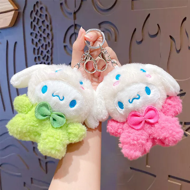 

Sanrio Cartoon KT Cinnamoroll Plush Pendant Plush Toys With Soft Stuffed Plushie Figure Doll Cute Pendant Gifts for Friends