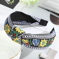 new embroidery flower headband head bezel for women headbands for women designer %d1%80%d0%b5%d0%b7%d0%b8%d0%bd%d0%ba%d0%b0 %d0%b4%d0%bb%d1%8f %d0%b2%d0%be%d0%bb%d0%be%d1%81 cross knotted hair hoop