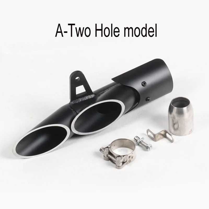 

Motorcycle Exhaust Muffler Carbon Fiber Double Down Slip-On Exhaust Escape Moto For SUZUKI YAMAHA R6 Z900 zx6r cbr500r gsxr1000r