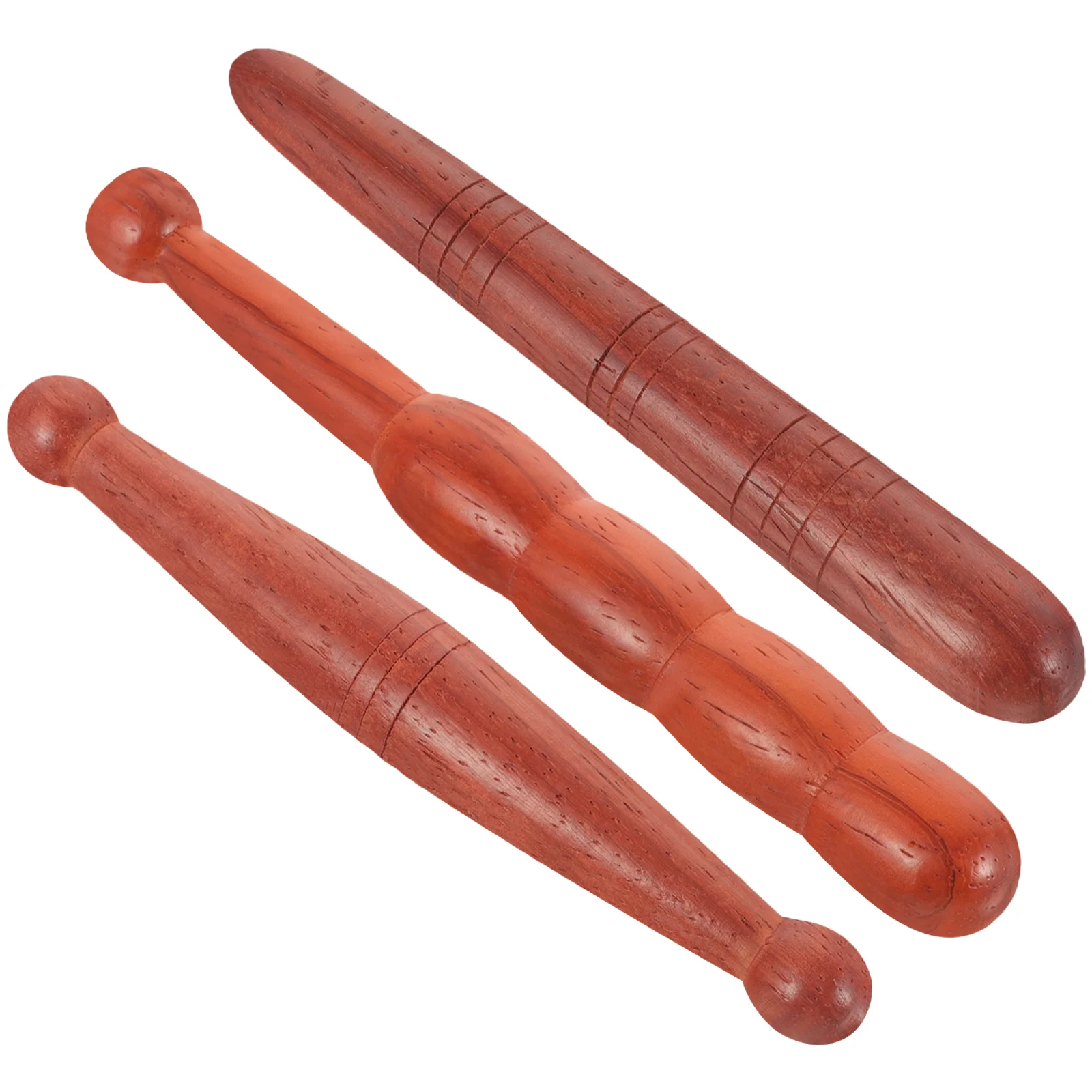 

3Pcs Wooden Sticks Household Wooden Sticks Foot Sticks Body Massaging Rods