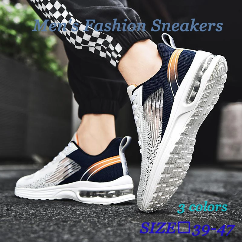 

Мужские легсветильник кроссовки для бега, сетчатые дышащие кроссовки на мягкой подошве, нескользящая обувь с воздушной подушкой для осени, 2022