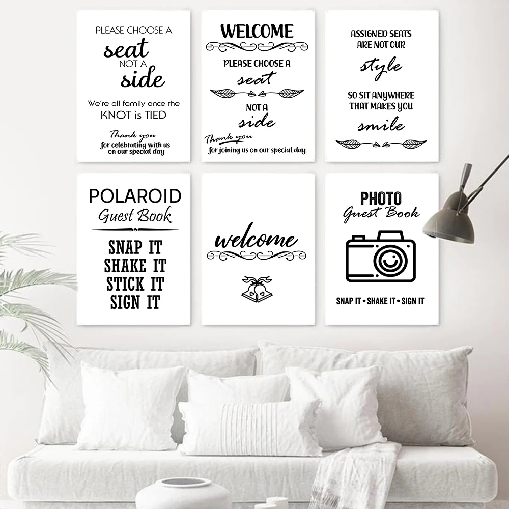 Выберите сиденье настенное искусство картина с цитатой скандинавские плакаты и