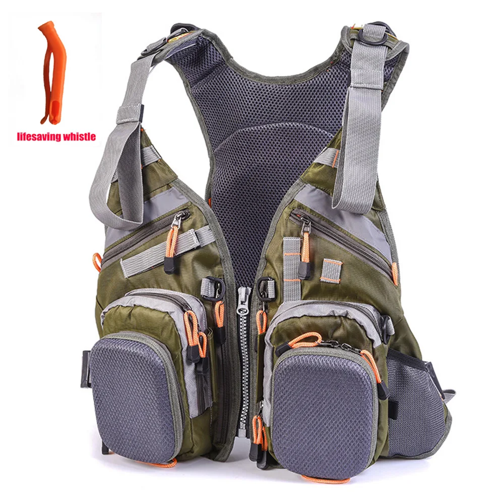 2022 New Multifunctional 3 in 1 Adult Fishing Vest/Professional Buoyancy Life Jacket/Backpack Kayak Swimming Fishing Life Jacket