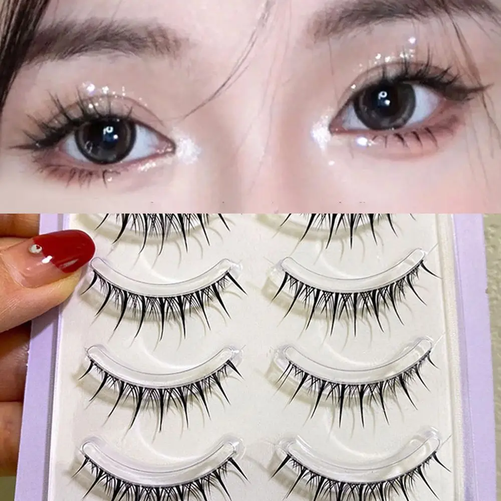

Japanese Thick Curling Eyelashes Extension Transparent Terrier False Eyelashes Manga Lashes Makeup Tools Full Strip Eyelash