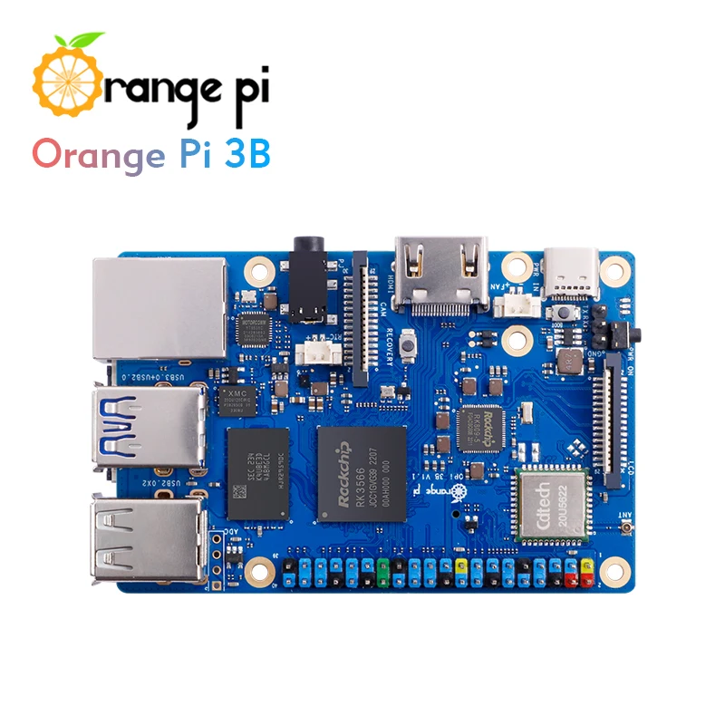 Orange Pi 3B 2 ГБ ОЗУ Rockchip RK3566 Четырехъядерный 64-битный SBC одноплатный Wi-Fi + BLE Gigabit Run Android