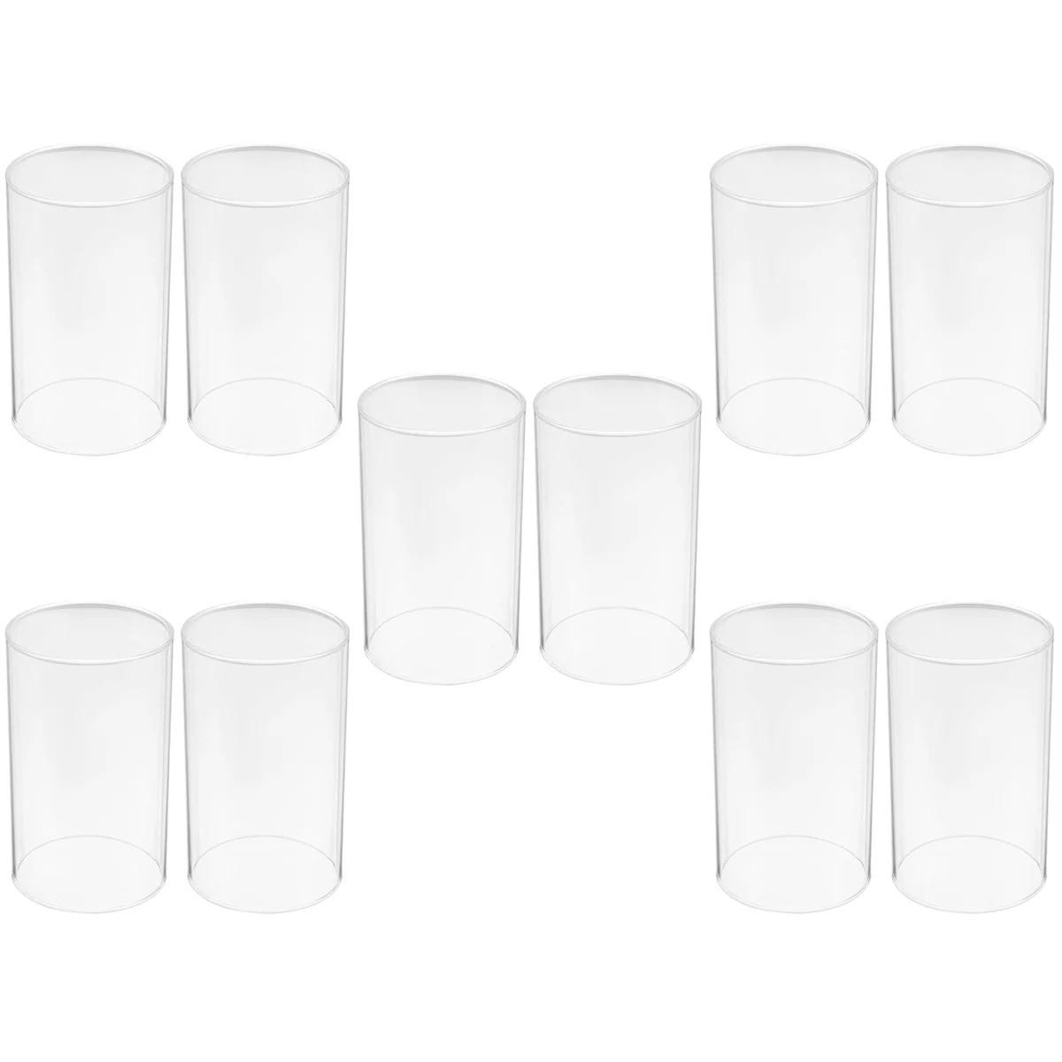 

10 Clear Cylinder Shade Cover Clear Shades Clear Cover Open Ended Shades