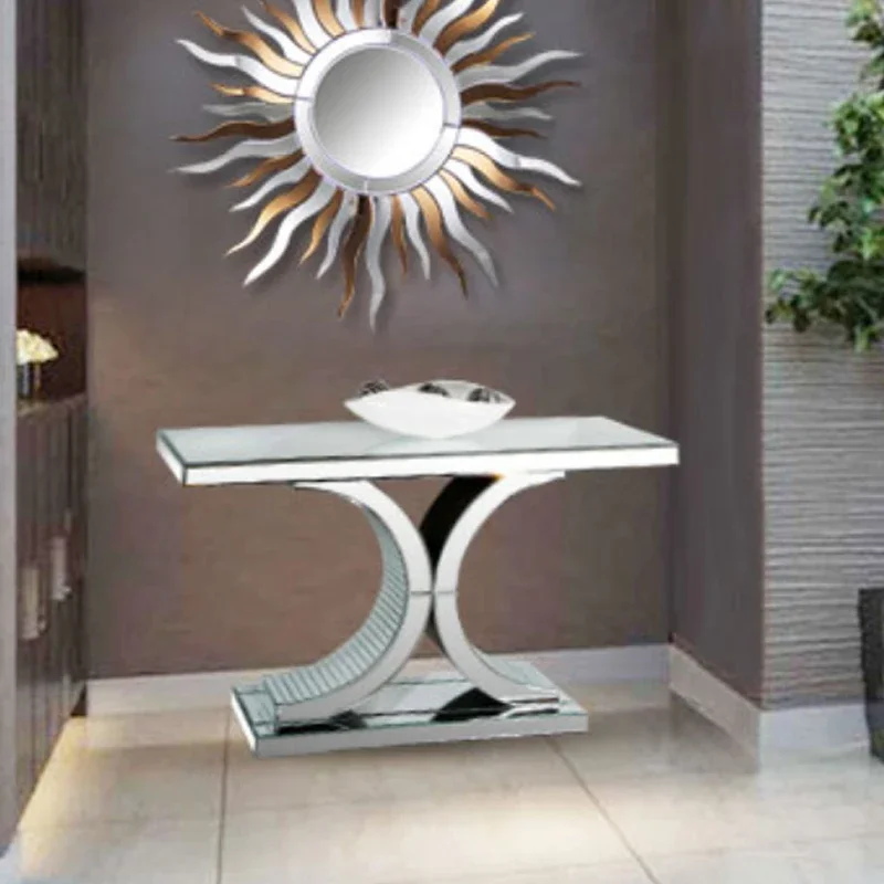 Постмодернистская минималистичная зеркальная мебель консольные столы прихожая