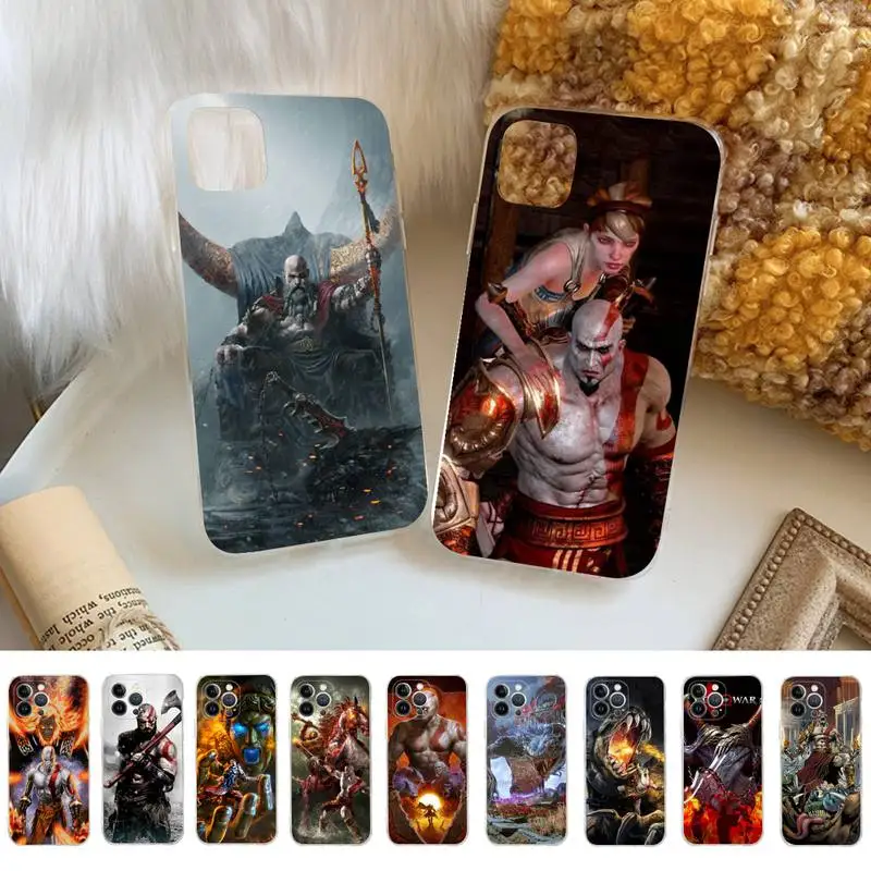 

God of War Phone Case For iPhone 14 13 12 Mini 11 Pro XS Max X XR SE 6 7 8 Plus Soft Silicone Cover