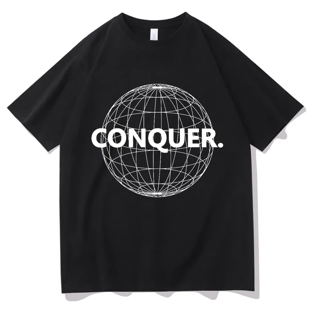 

Linear Symmetrical Sphere Conquer Graphic Print T Shirt Short Sleeve Men Women Fashion Casual Tshirt Mens Funny T-shirts Tops