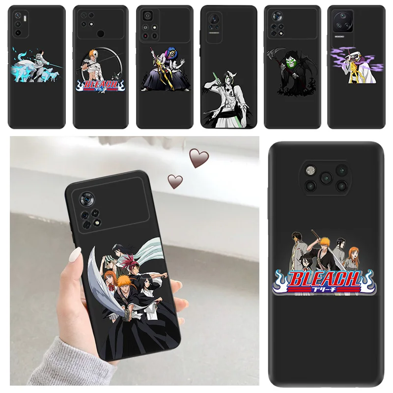 Чехол для телефона Xiaomi POCO X5 M3 M4 M5S C40 C50 C51 F3 F4 F5 X4 X3 Pro F1 14 отбеливатель аниме рукиа Redmi
