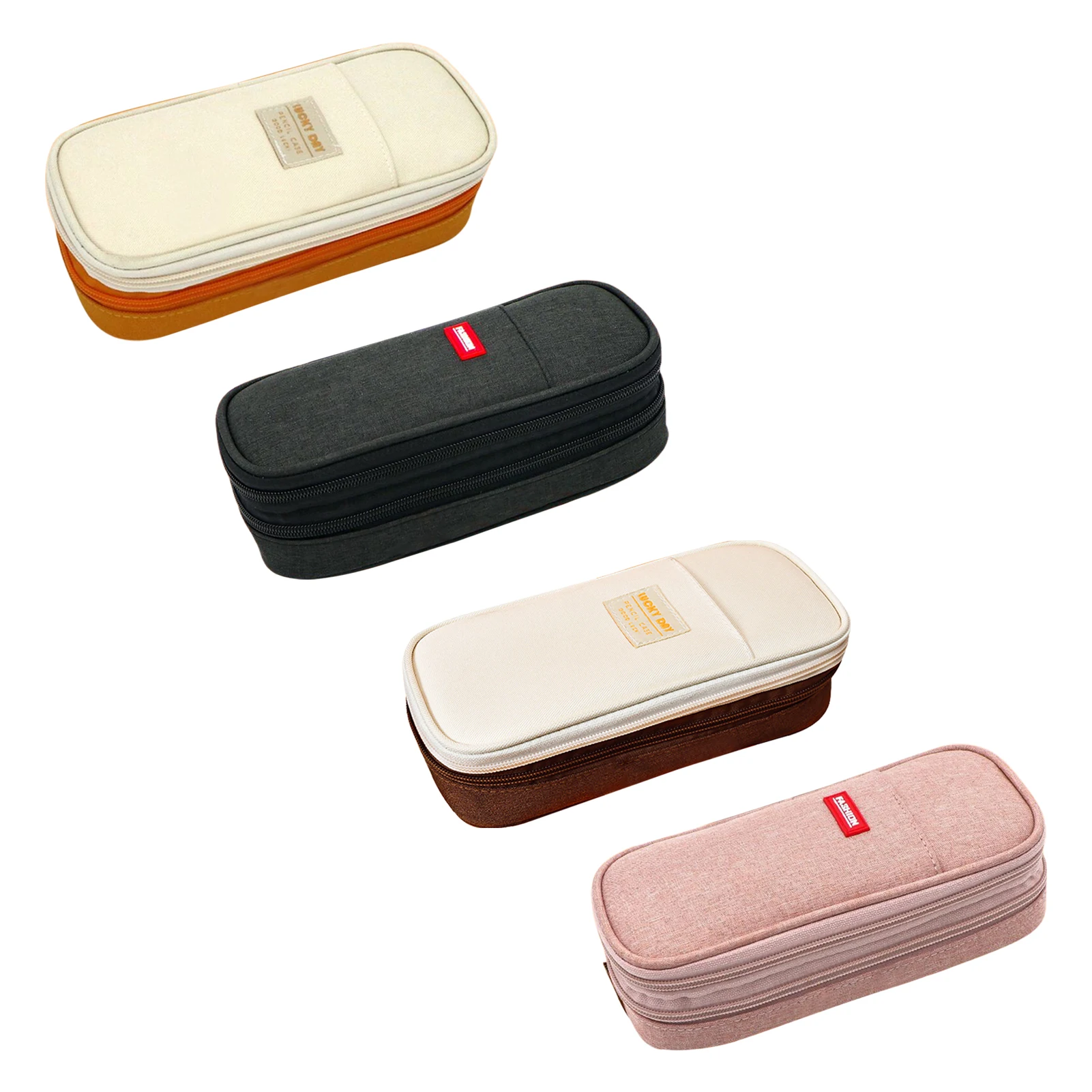 

Large Capacity Pencil Case Original Design Macaron Colorblock Simple Pen Bag Simple Stationery Bag For Middle High School Office