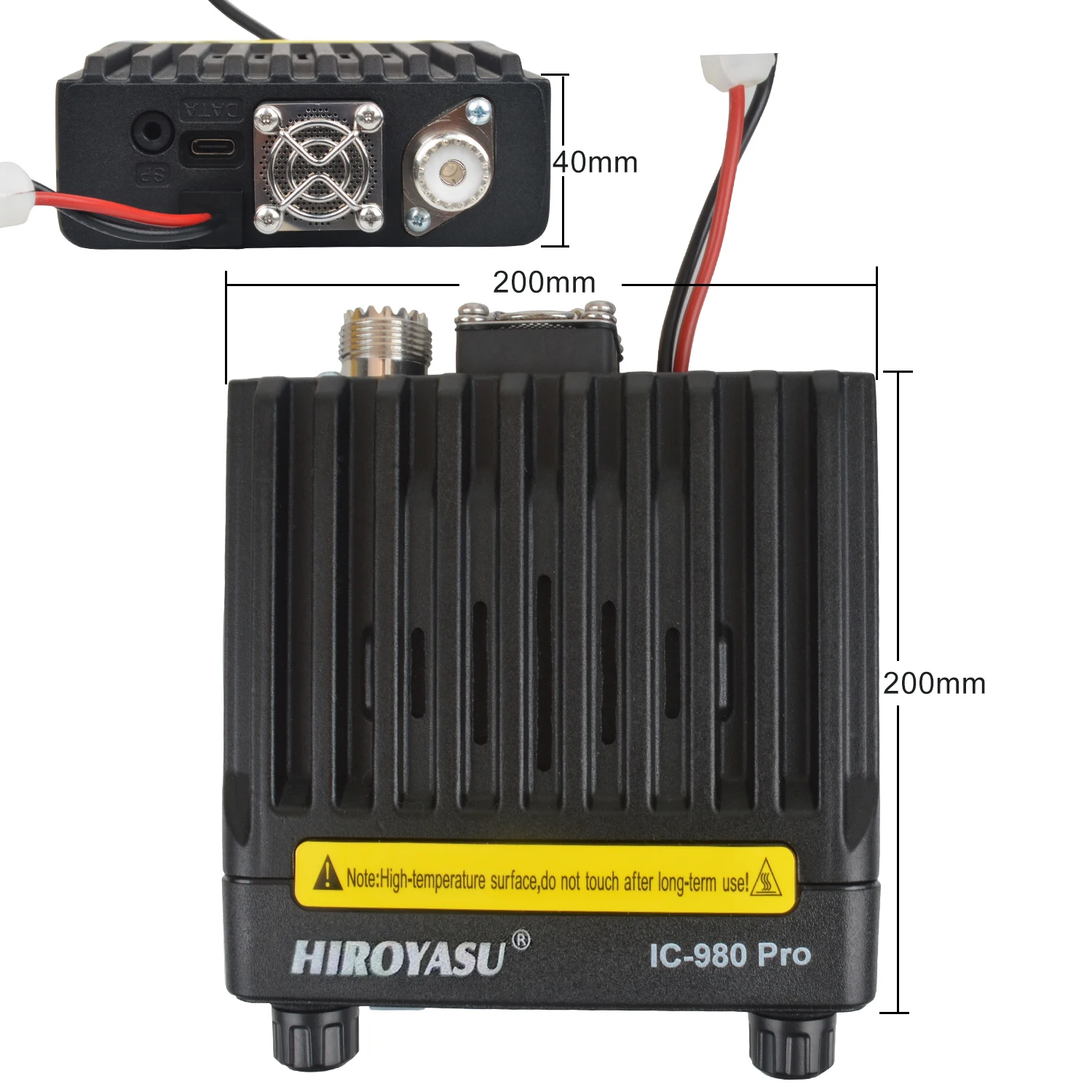 HIROYASU IC-980Pro Мобильный Радиоприемопередатчик 25 Вт 200 Каналов UHF VHF Двухдиапазонные FM