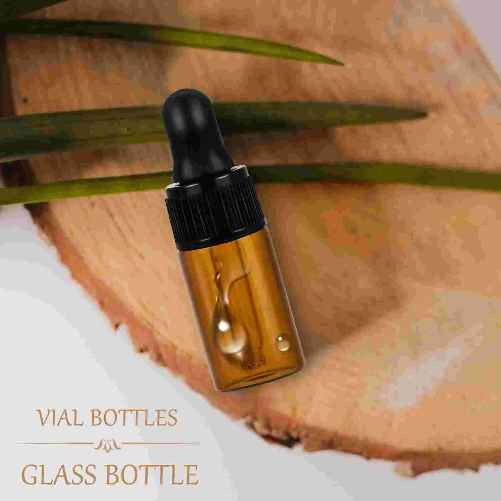 

Bottles Dropper Bottle Essential Oil Glassfor Oils Travel Refillable Minicaps Wooden Sample Amber Brown Vials Eye Empty Vial