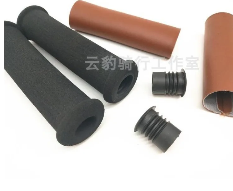 Рукоятка для горного велосипеда ручка руля 125 мм с губкой Удобная коричневая