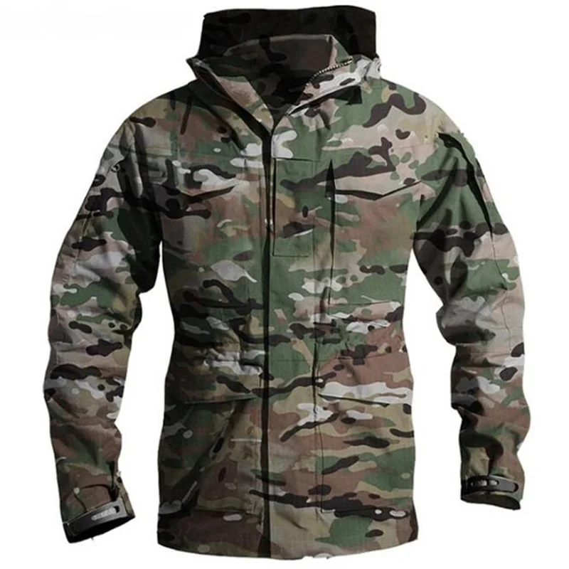 

M65 UK US Military Jackets Mens Waterproof Windbreaker Hooded Flight Pilot Coat Army Autumn Winter Multi-pocket Casual Jackets