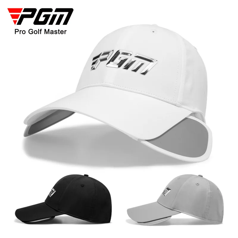 PGM Men Hat Full-face Unisex Sunscreen Hats for Golf Retractable Sweat-Absorption Flash Dry Tennis Cap Men Sports & Leisure Hat