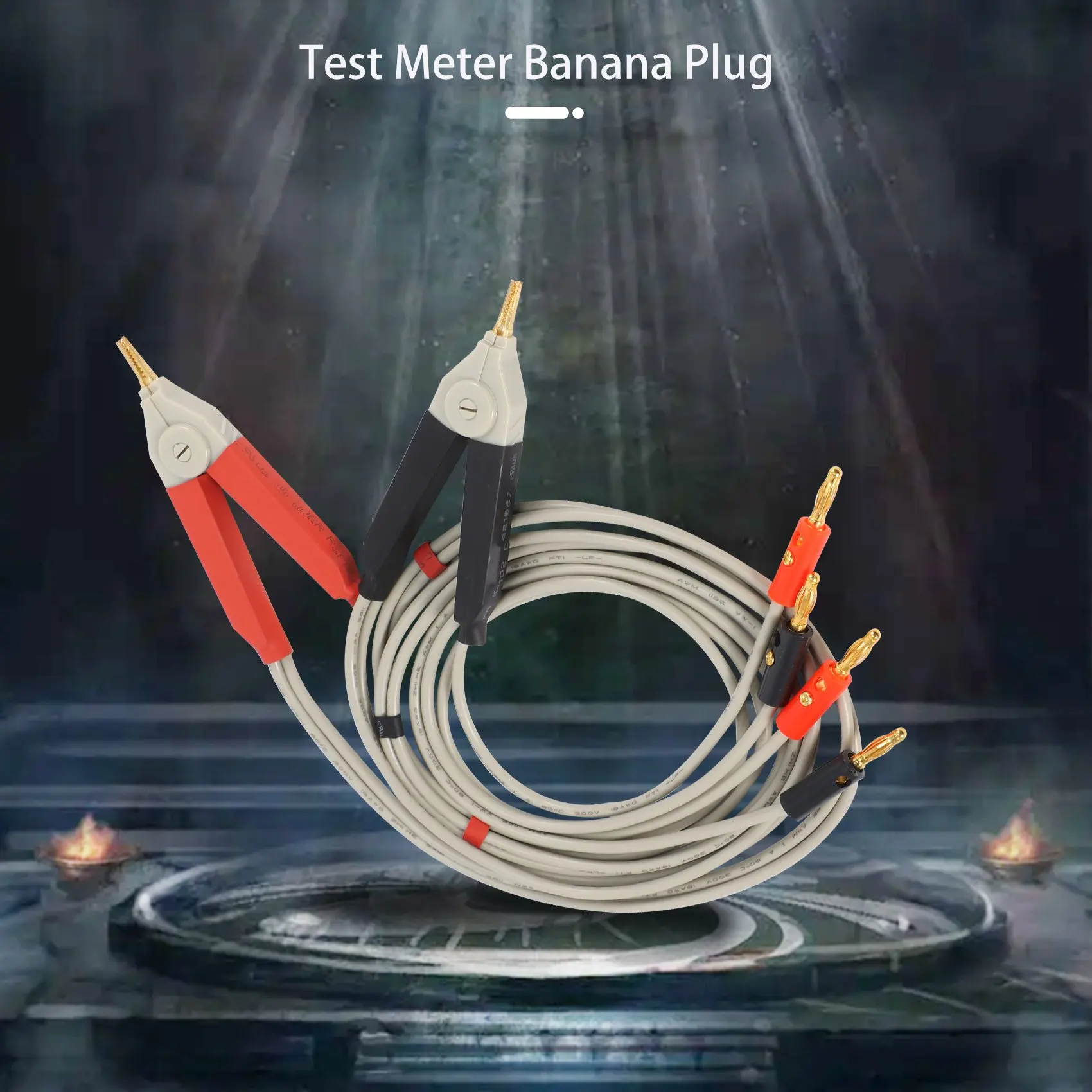 1 пара изолированных зажимов типа банан кабеля с низким сопротивлением LCR зажим