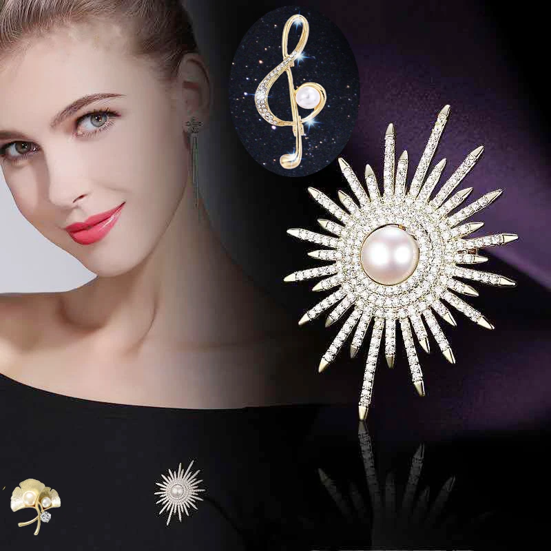 Модные аксессуары для костюма, темпераментная булавка в виде подсолнуха, универсальные аксессуары, ювелирные изделия для женщин, брошь