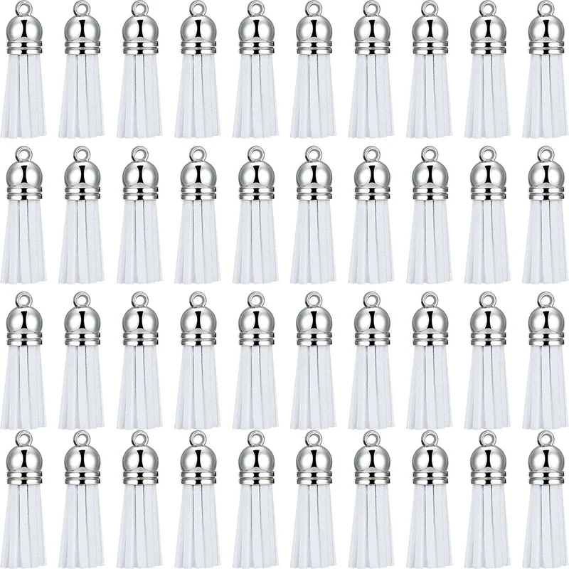 

100Pcs Keychain Tassels Faux Suede Leather Tassel Pendants Keychain Decoration For DIY Crafts Making Supplies