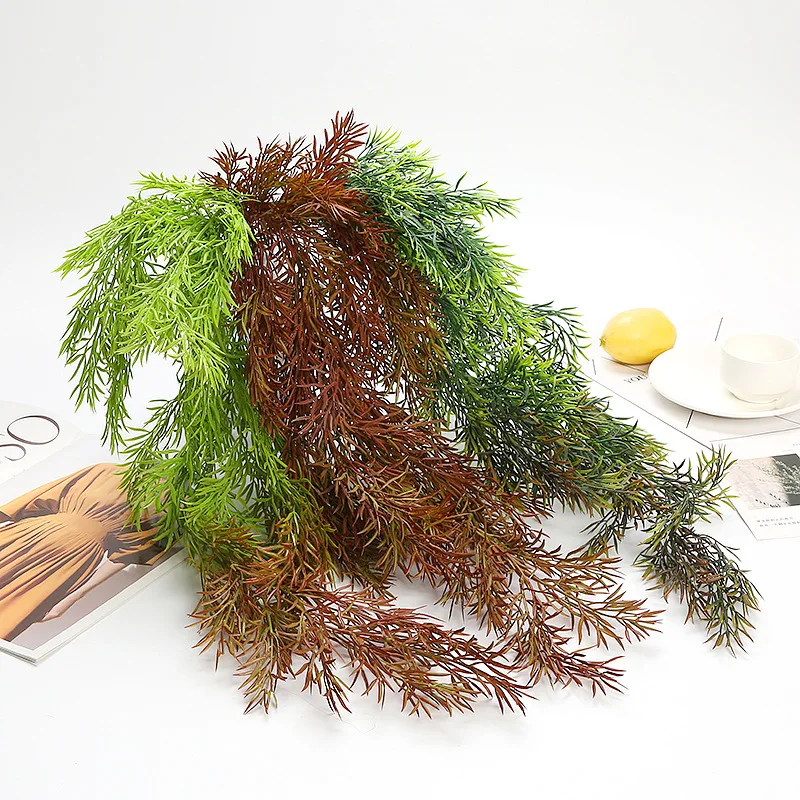 

Artificial Plastic Vine Eucalyptus Money Leaf Hanging Orchid Rattan Wedding Photography Wall Background Home Wall Hanging Decor