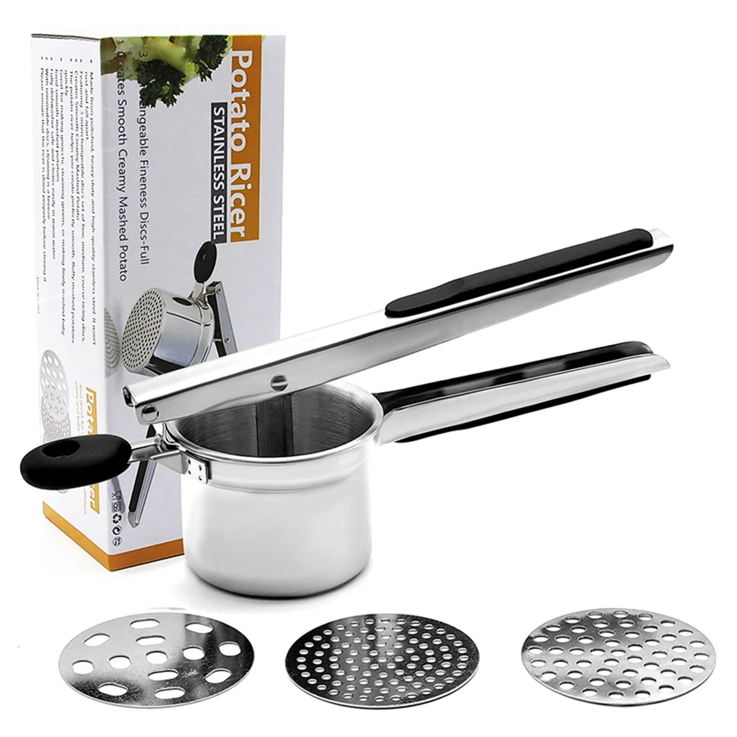 

Potato Ricer Hand Press Lemon Orange Watermelon Potato Squeezer Stainless Steel Fruit