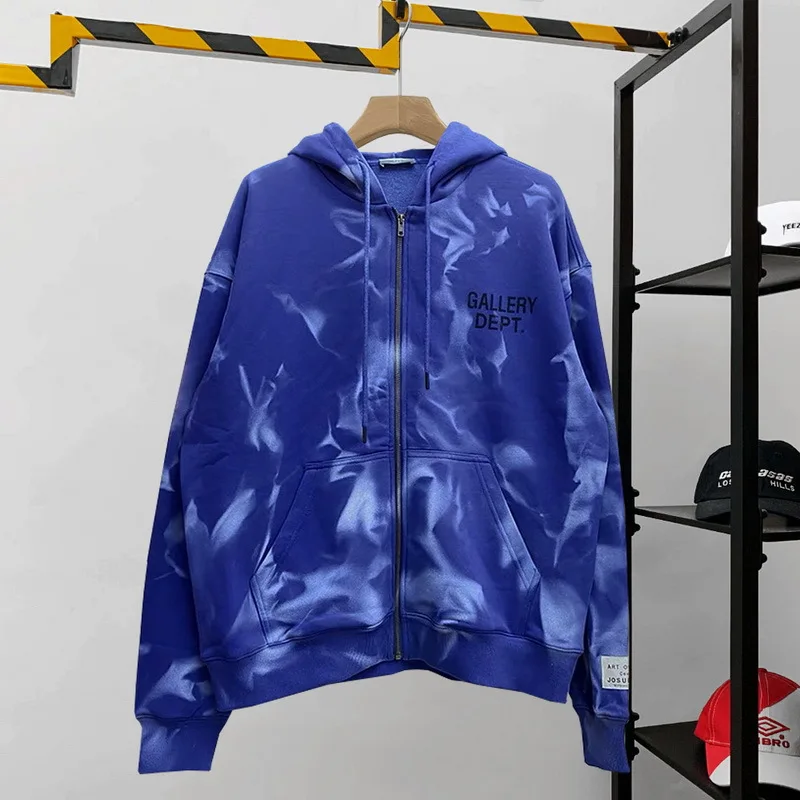 

22 The latest high street fashion brand Dept casual loose men and women zipper hoodie velvet jacket hip hop hoodie high quality