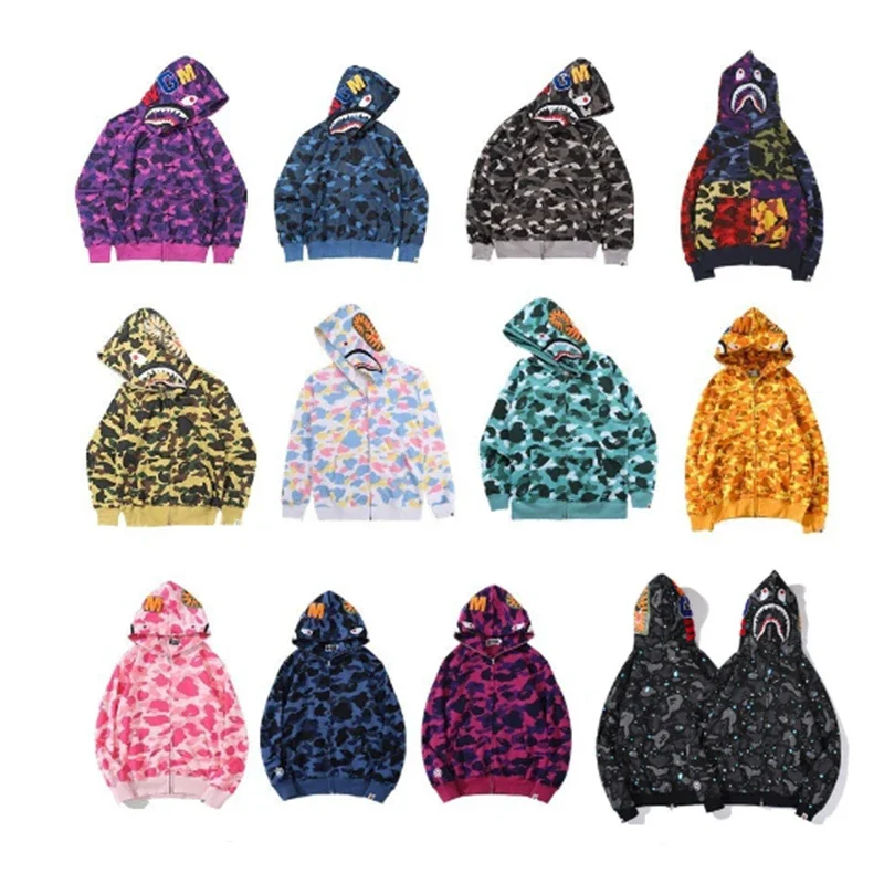 Новая осенняя мужская одежда с принтом акулы европейский и американский пуловер