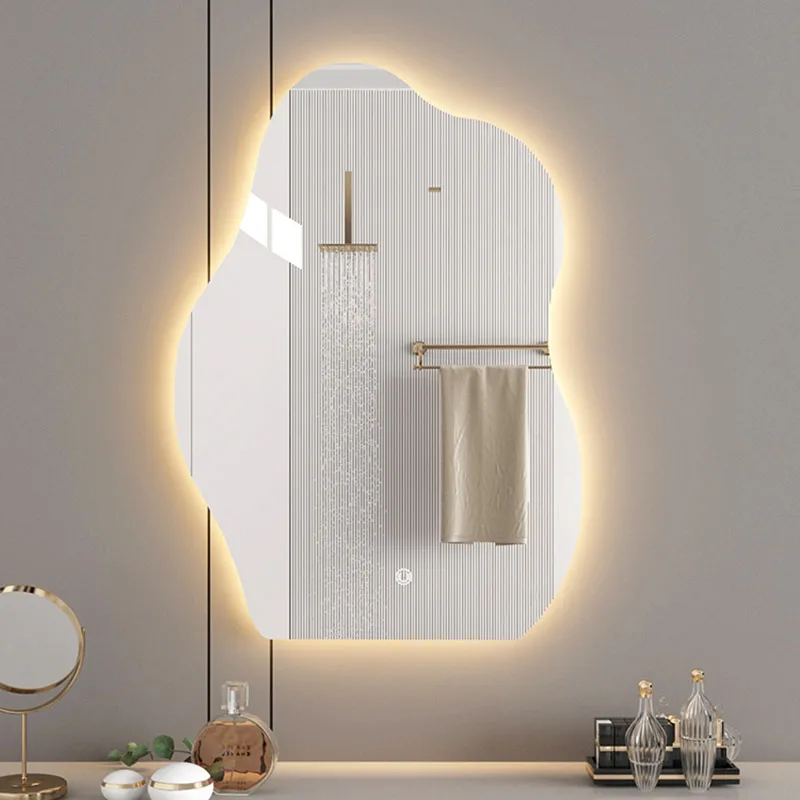 

Light Wall Mirrors Makeup Toilet Hanging Led Bedroom Cosmetic Fogless Shaving Mirrors Shower Espejo Aumento Vanity Accessories