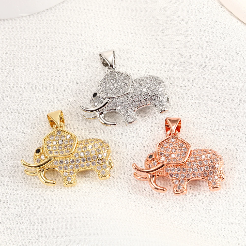 

Elephant Cute Animals Charms for Jewelry Making Supplies Diy Earrings Bracelet Necklace Dijes Silver Gold Plated Copper